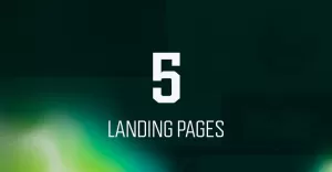5 Multi-Purpose Landing Pages, Hero Headers PSD Templates