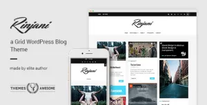A Responsive Grid Blog Theme - Rinjani