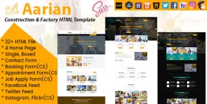 Aarian - Construction & Factory Responsive HTML 5 template