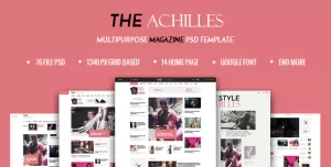 ACHILLES - Multipurpose Magazine PSD Template
