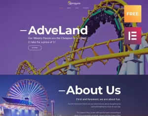 Adveland Amusement Park WordPress Theme - TemplateMonster
