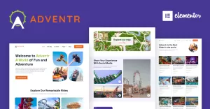 Adventr Free - Water & Amusement Park WordPress Elementor Theme
