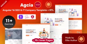 Agcia - IT Services & SEO Marketing Angular 17+ Template
