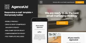 AgenceUs  Responsive HTML Email Template + Stampready Builder