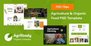Agrifoody - Organic & Healthy Food PSD Template