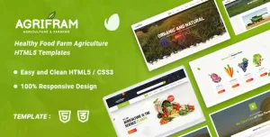 Agrifram - Agriculture and Organic Food HTML Template