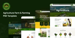 Agrion - Agriculture Farm & Farmers PSD Template