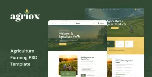Agriox - Agriculture Farming PSD Template