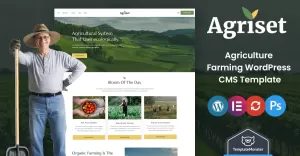 Agriset Organic Farm Agriculture WordPress Theme