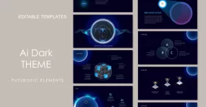 Ai Dark Theme_10 glow animated slides - TemplateMonster