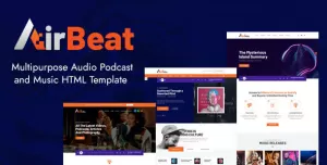 AirBeat  Multipurpose Audio Podcast & Music HTML Template