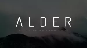 Alder - Beautiful OnePage WordPress Theme