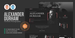 Alexander Durham - Portfolio Photography HTML Template