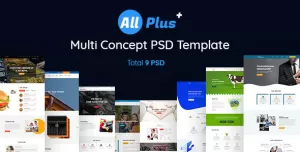 All Plus- Multi Concept PSD Template