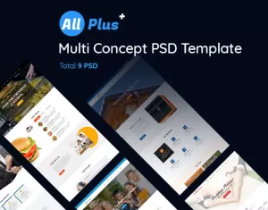 All Plus- Multi Concept PSD Template - TemplateMonster
