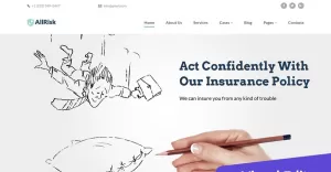 AllRisk - Insurance Company Moto CMS 3 Template