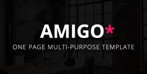 Amigo – One Page Multi-Purpose Template