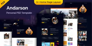 Andarson - Personal PSD Template