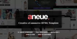 Aneue - Creative eCommerce HTML Template