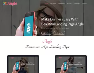 Angle - Responsive App Landing One Page Joomla 4 Template