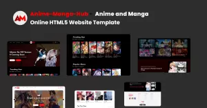Anime&Manga-Hub -  Anime and Manga Online HTML5 Website Template