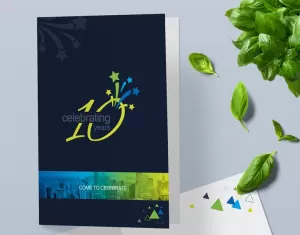 Anniversary Celebration Invitation Card Design PSD Template