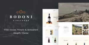 Ap Bodoni - Wine House, Winery & Restaurant Shopify Theme