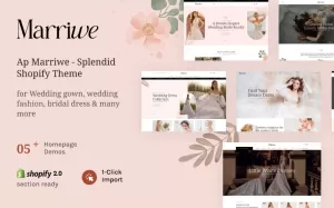 Ap Marriwe - Wedding Gown Shopify Theme - TemplateMonster