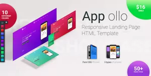 App ollo - App landing page HTML template