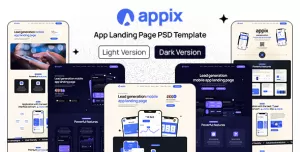 APPIX - App Landing Page PSD Template