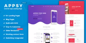 APPSY - Colorful App Landing Page Template