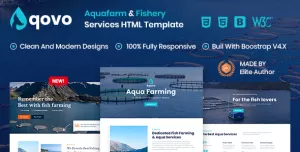 Aqovo - Aqua Farm & Fishery Services HTML Template