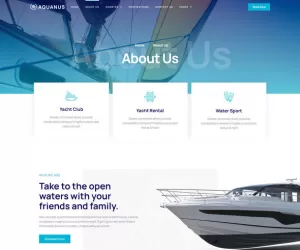 Aquanus - Yacht Club & Boat Rental Elementor Template Kit