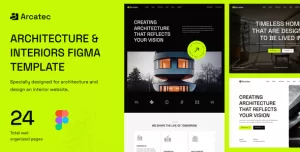 Arcatec - Architecture & Interiors Figma Template