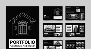 Architecture business magazine template vector