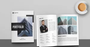 Architecture Portfolio or Construction Brochure and Real Estate Portfolio Template