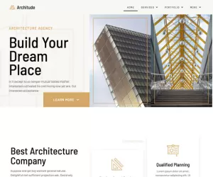 Architude  Architecture Agency & Interior Design Elementor Template Kit