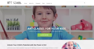 Art School Responsive Website Template - TemplateMonster