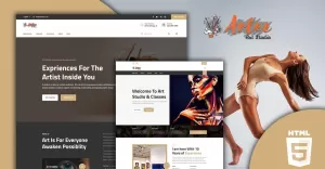 Artee Art studio HTML5 Website Template - TemplateMonster