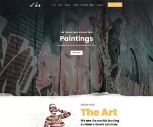 Artists WordPress theme for Painters Musicians Singers Sculpters - SKT