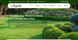 Asgardia Landscape Design and Gardening Joomla 5 and Joomla 4 Template
