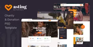 Asting - Charity & Donation PSD Template