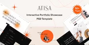 Atisa - Interactive Portfolio Showcase PSD Template