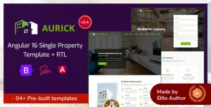 Aurick - Single Property Real Estate Angular 17+ Template