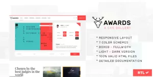 Awards  CSS Gallery Nominees Website Showcase Responsive Template