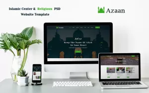 Azaan - Islamic Center & Religious PSD Website Template