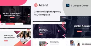 Azent - Creative Digital Agency PSD Template