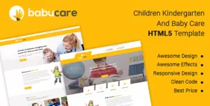 Babucare - Children Kindergarten And Baby Care HTML Template