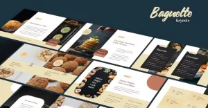 Baguette - Food Business Keynote Template - TemplateMonster