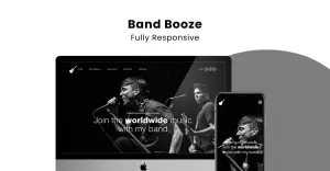 Band Booze - Responsive Portfolio Landing Page Template